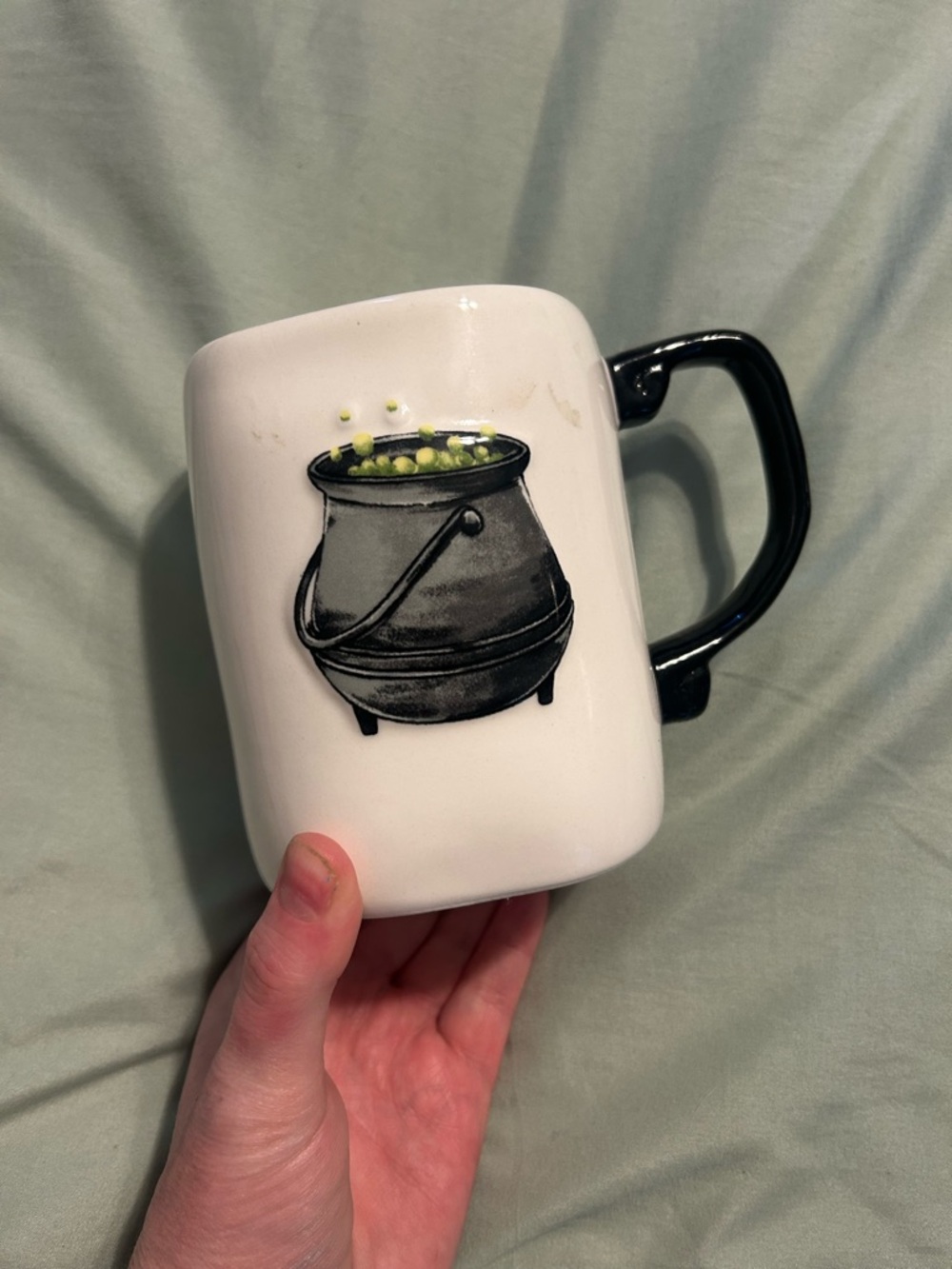 Rae Dunn Harry Potter Ceramic Mug - White with Black Handle - Picture 2 of 3
